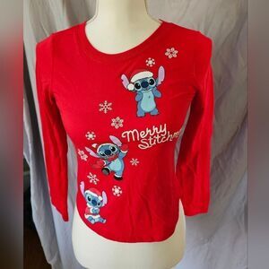Disney Stitch Christmas shirt size medium